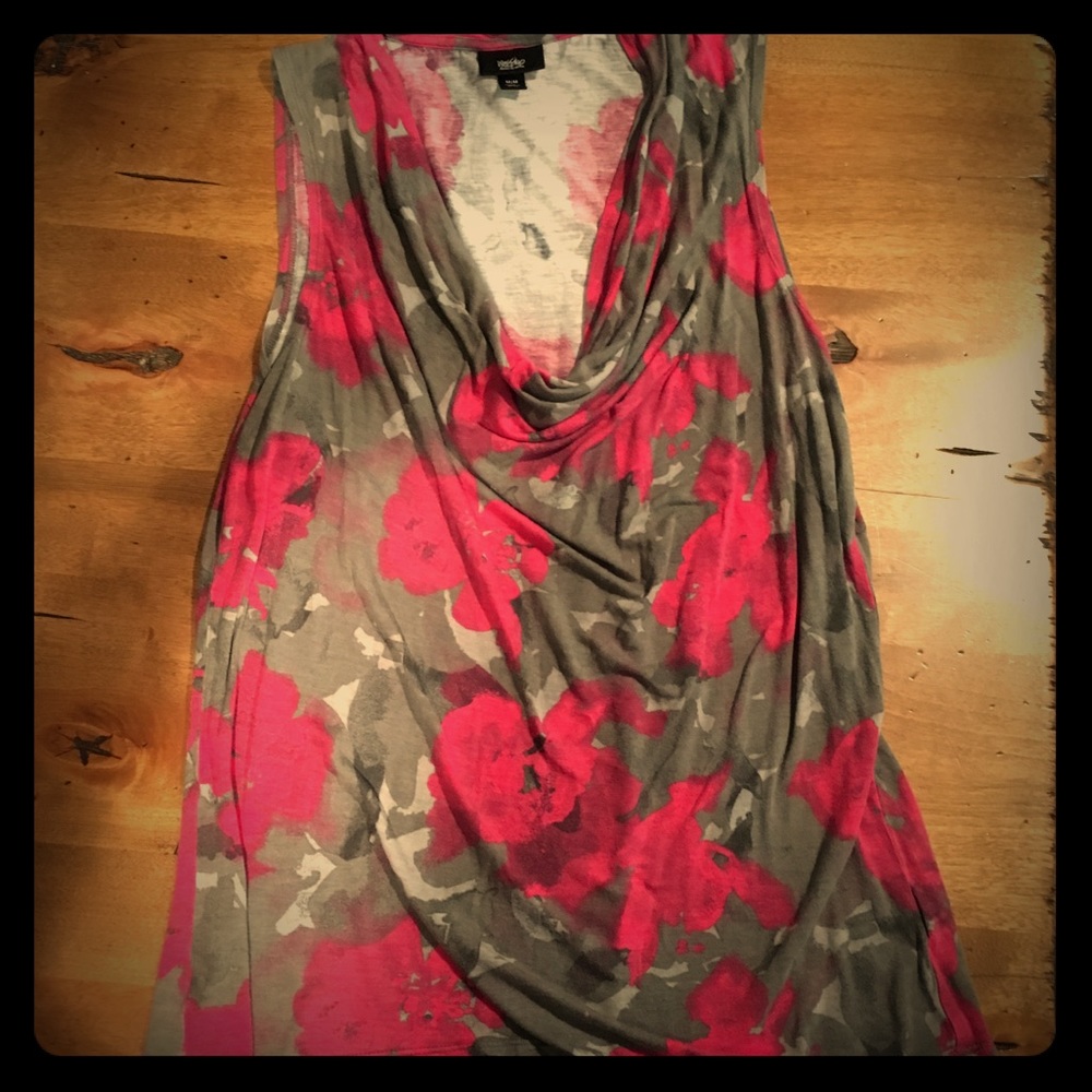 Mossimo floral cowl neck top